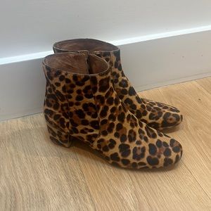 The Jada Boot leopard Print, Calf-hair Madewell Booties size 8.5